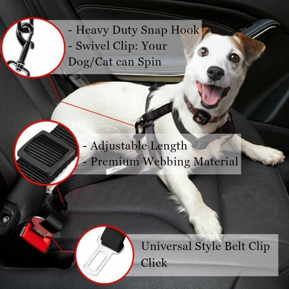 Dog Car Safety Harness | Seat Belt Clip | 2 Pack | Trek Mutz