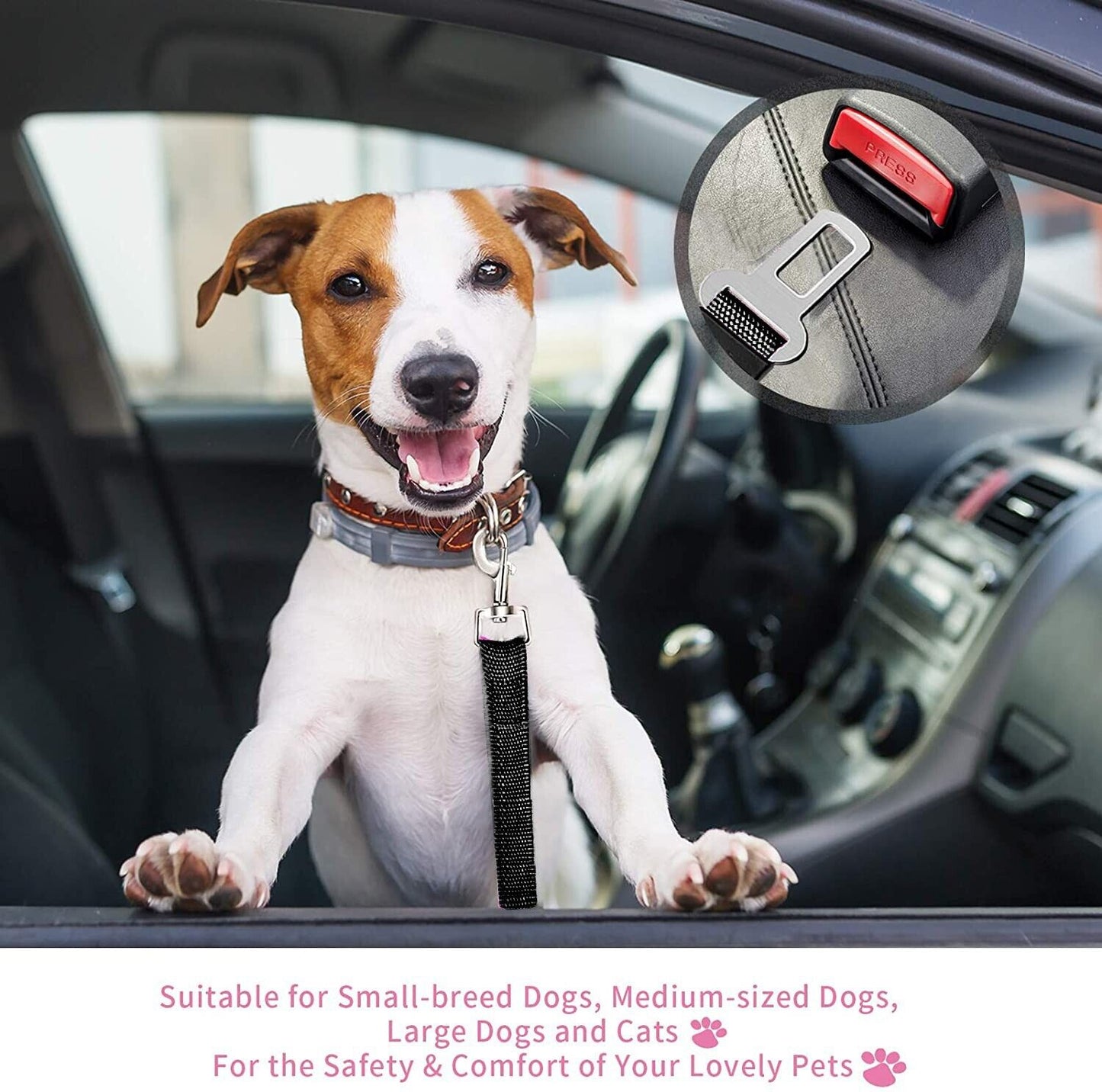 Dog Car Safety Harness | Seat Belt Clip | 2 Pack | Trek Mutz